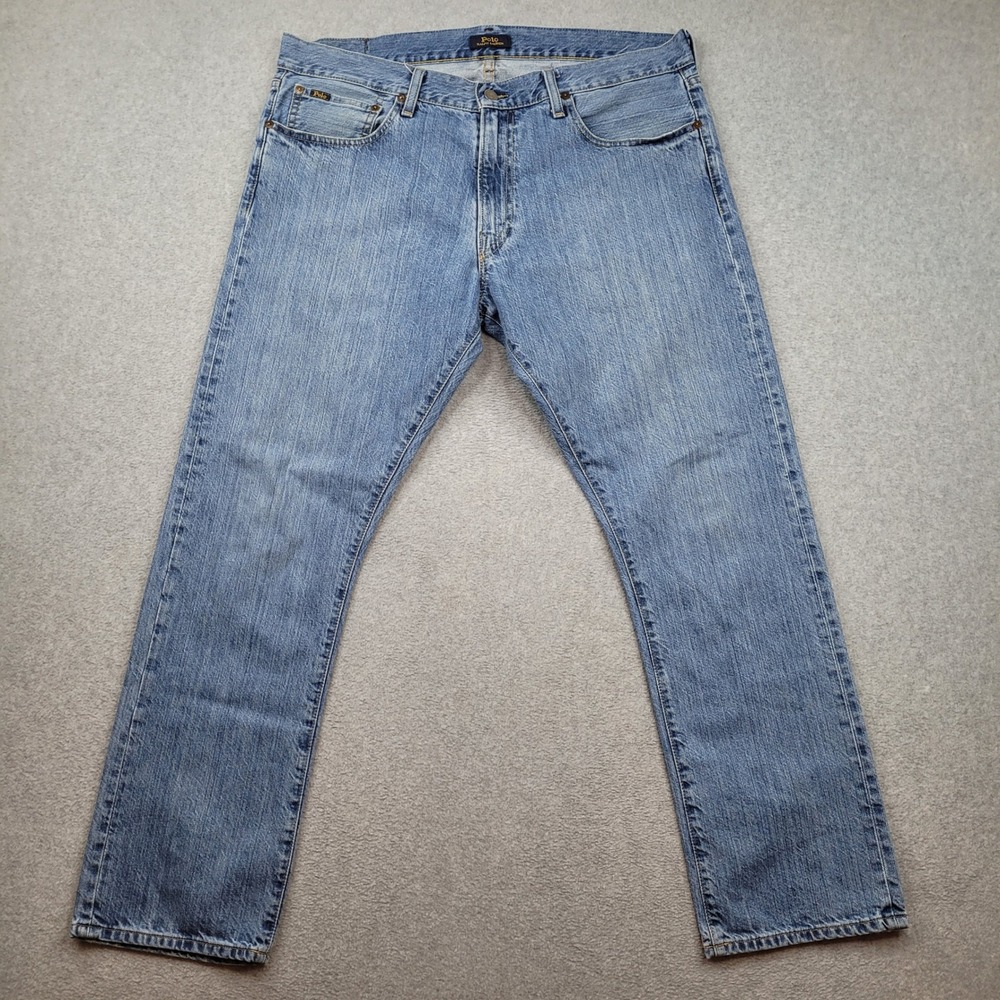 Polo Ralph Lauren Jeans Mens 36x30 The Varick Slim Straight Blue Denim